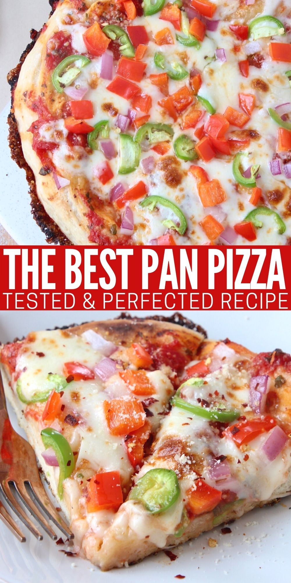 The BEST Pan Pizza Recipe (Pizza Hut Copycat) - WhitneyBond.com