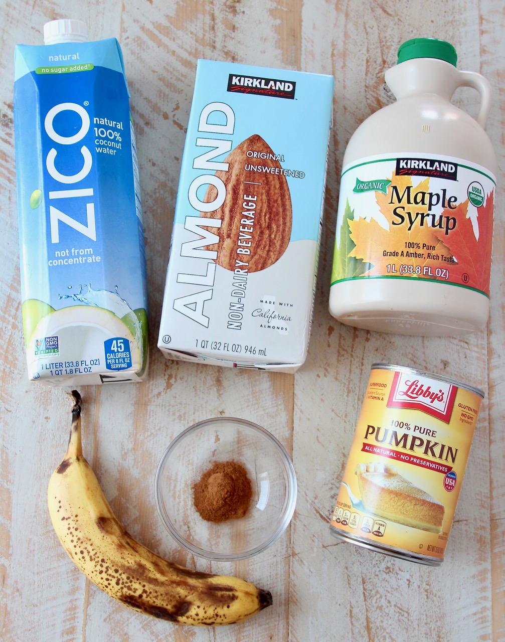 ingredients for pumpkin smoothie