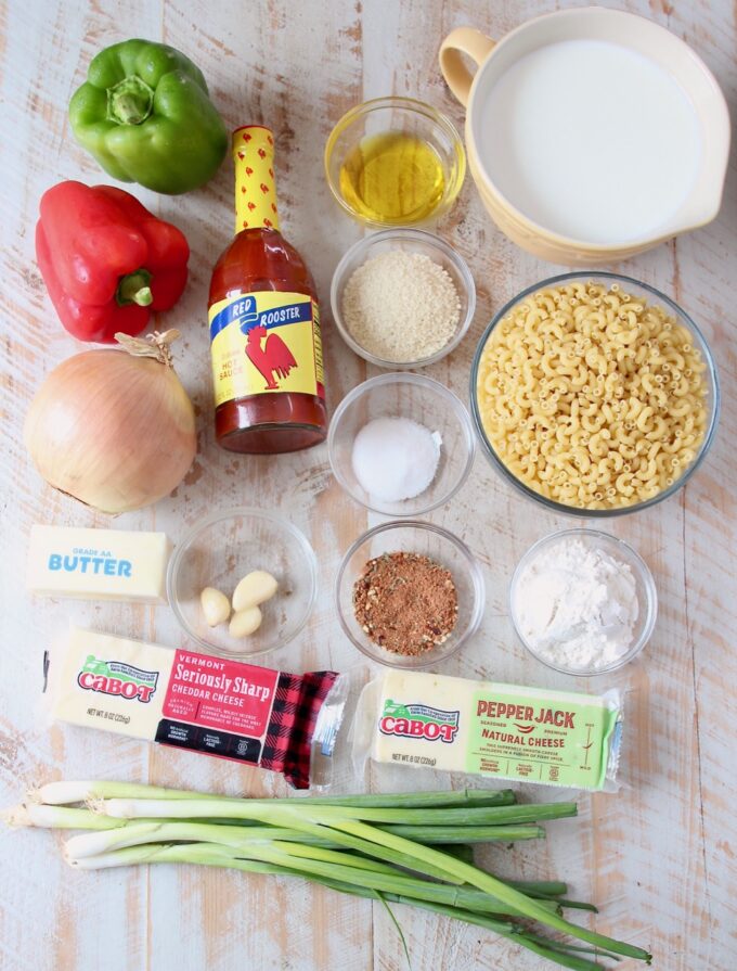 ingredients for cajun mac and cheese