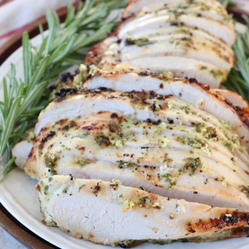 Oven Roasted Turkey Breast with Herbs and Wine - Chew Nibble Nosh