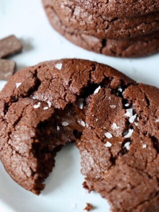 chocolate cookies on plate