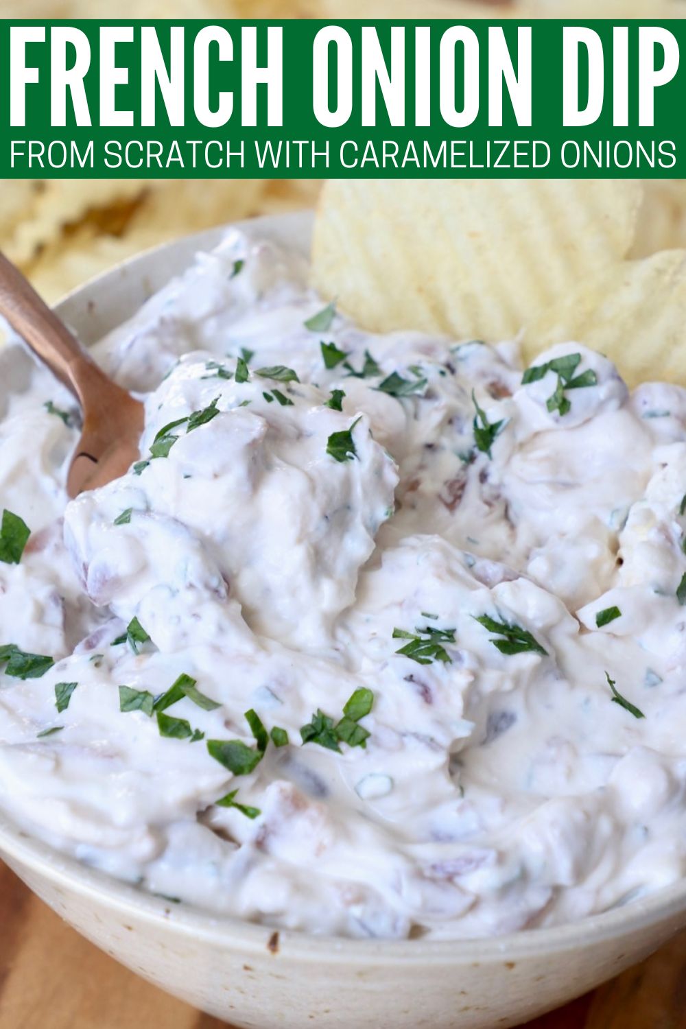 French Onion Dip (with Caramelized Onions)