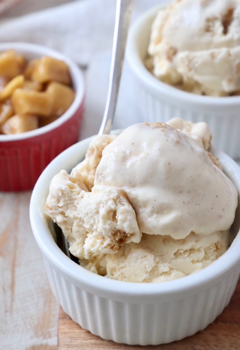 No Churn Apple Pie Ice Cream Recipe - WhitneyBond.com