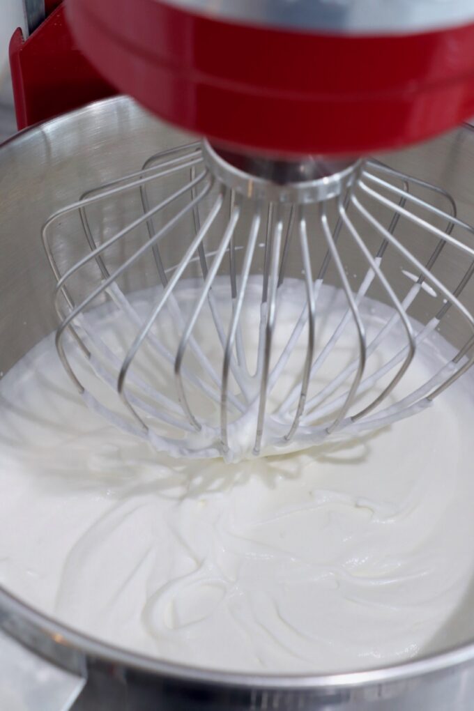 whipped heavy cream in stand mixer