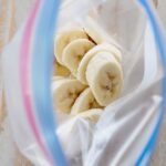 slices of bananas in zipper bag