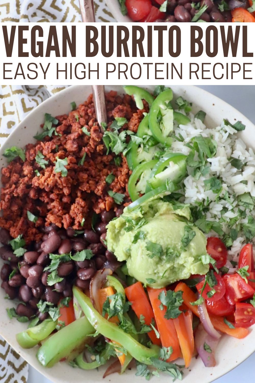Vegetarian Burrito Bowl Recipe (Chipotle Inspired)