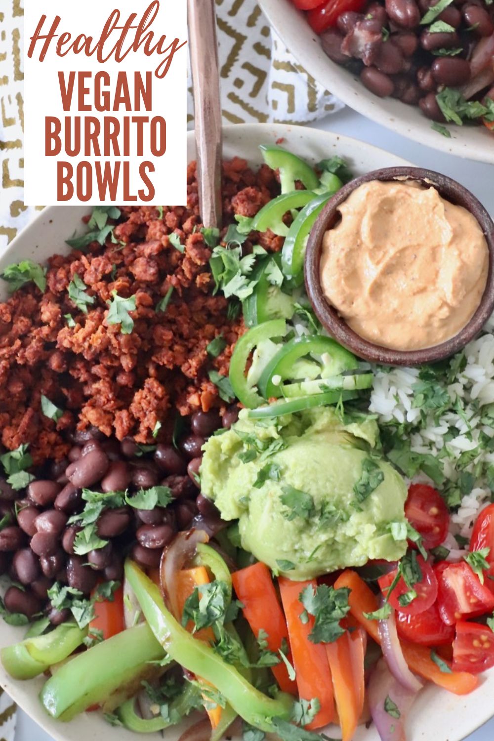Vegetarian Burrito Bowl Recipe (Chipotle Inspired)