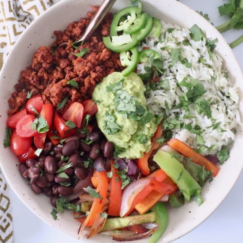 Vegetarian Burrito Bowl Recipe (Chipotle Inspired)