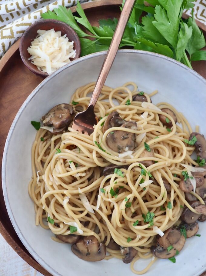 Simple Mushroom Pasta Recipe - WhitneyBond.com