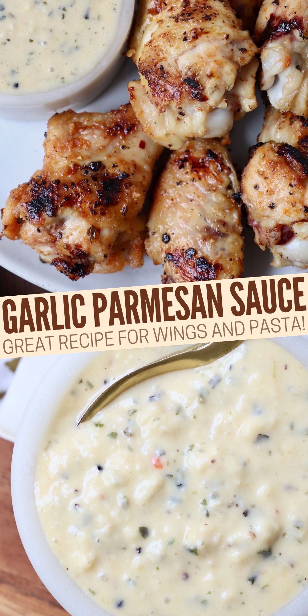 Garlic Parmesan Sauce (for Chicken Wings or Pasta)