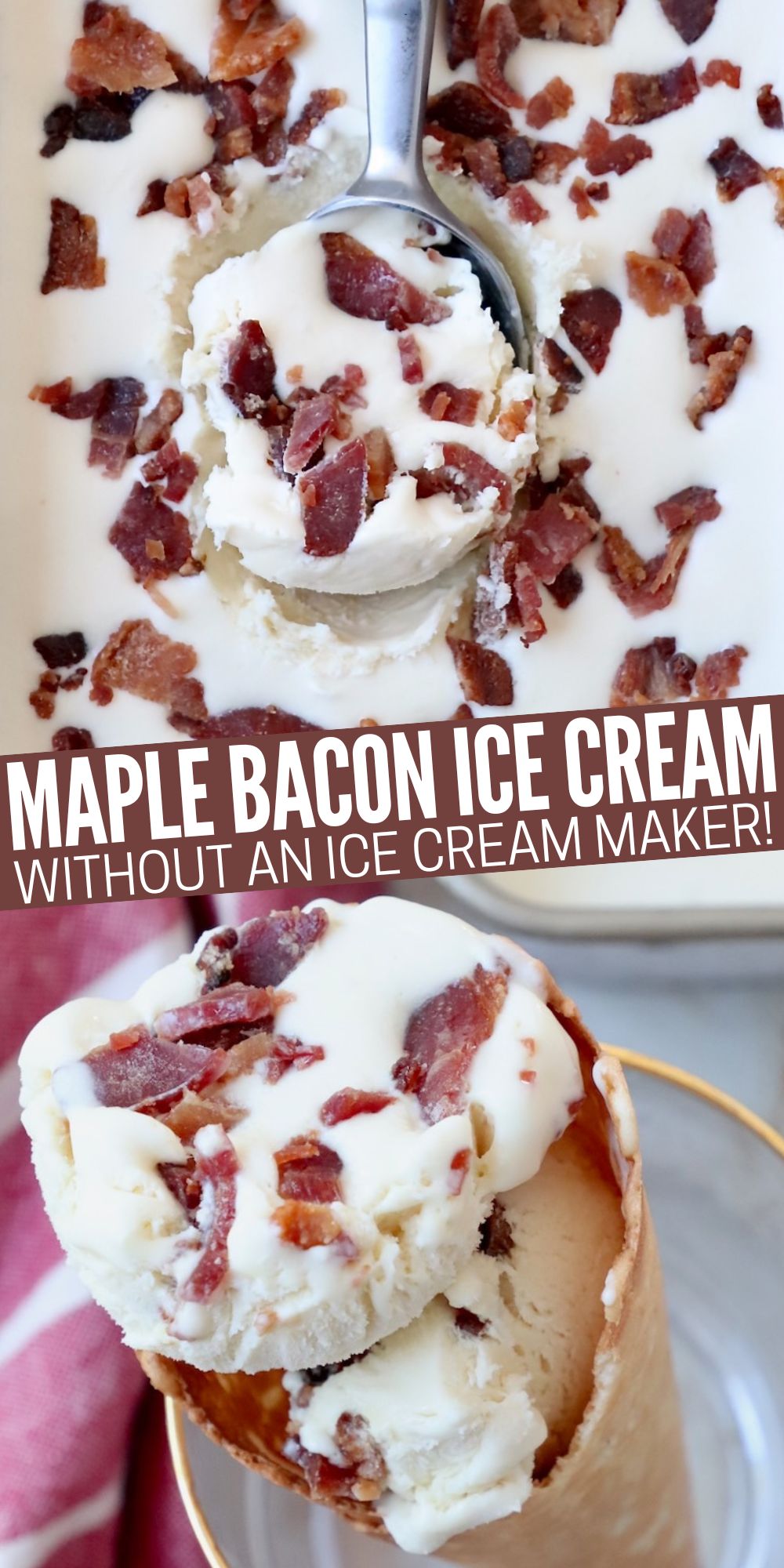 No Churn Maple Bacon Ice Cream Recipe