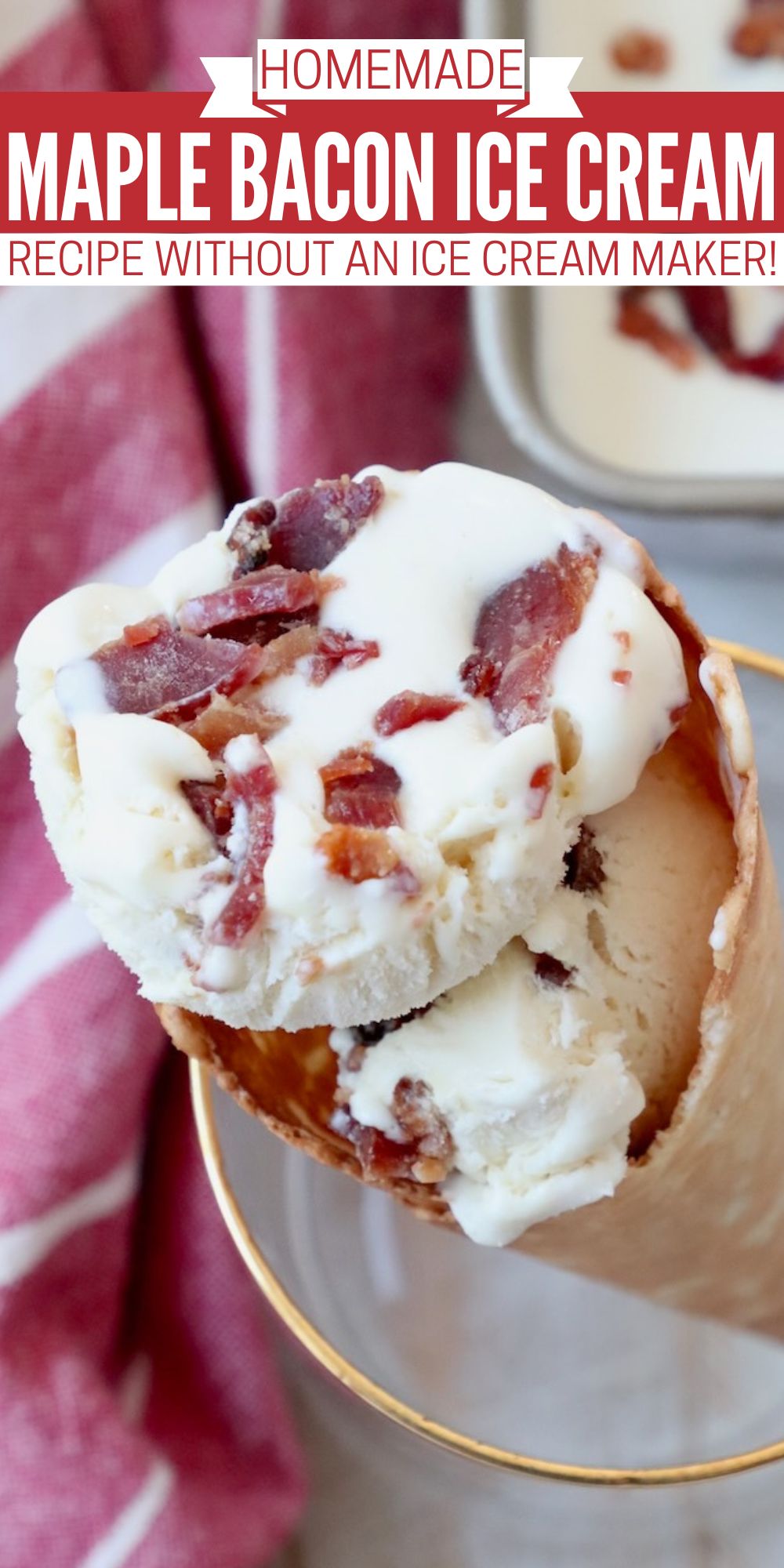 No Churn Maple Bacon Ice Cream Recipe