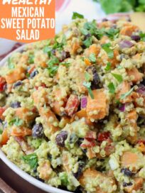 Mexican sweet potato salad in bowl