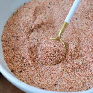 fry seasoning in bowl with small spoon
