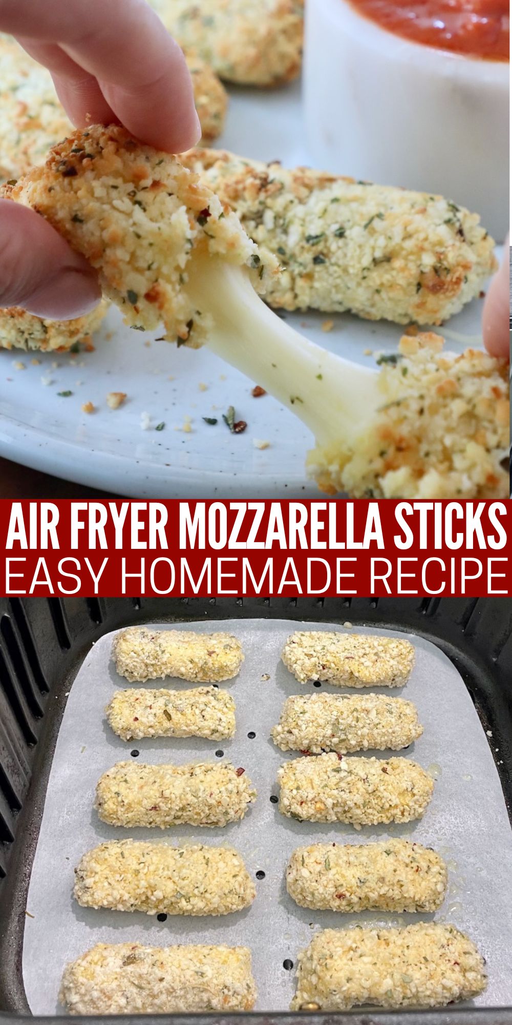 Air Fryer Mozzarella Sticks Recipe