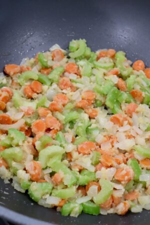 Fresh vegetables used in Chicken Pot Pie Soup