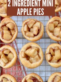 baked mini apple pies on wire rack