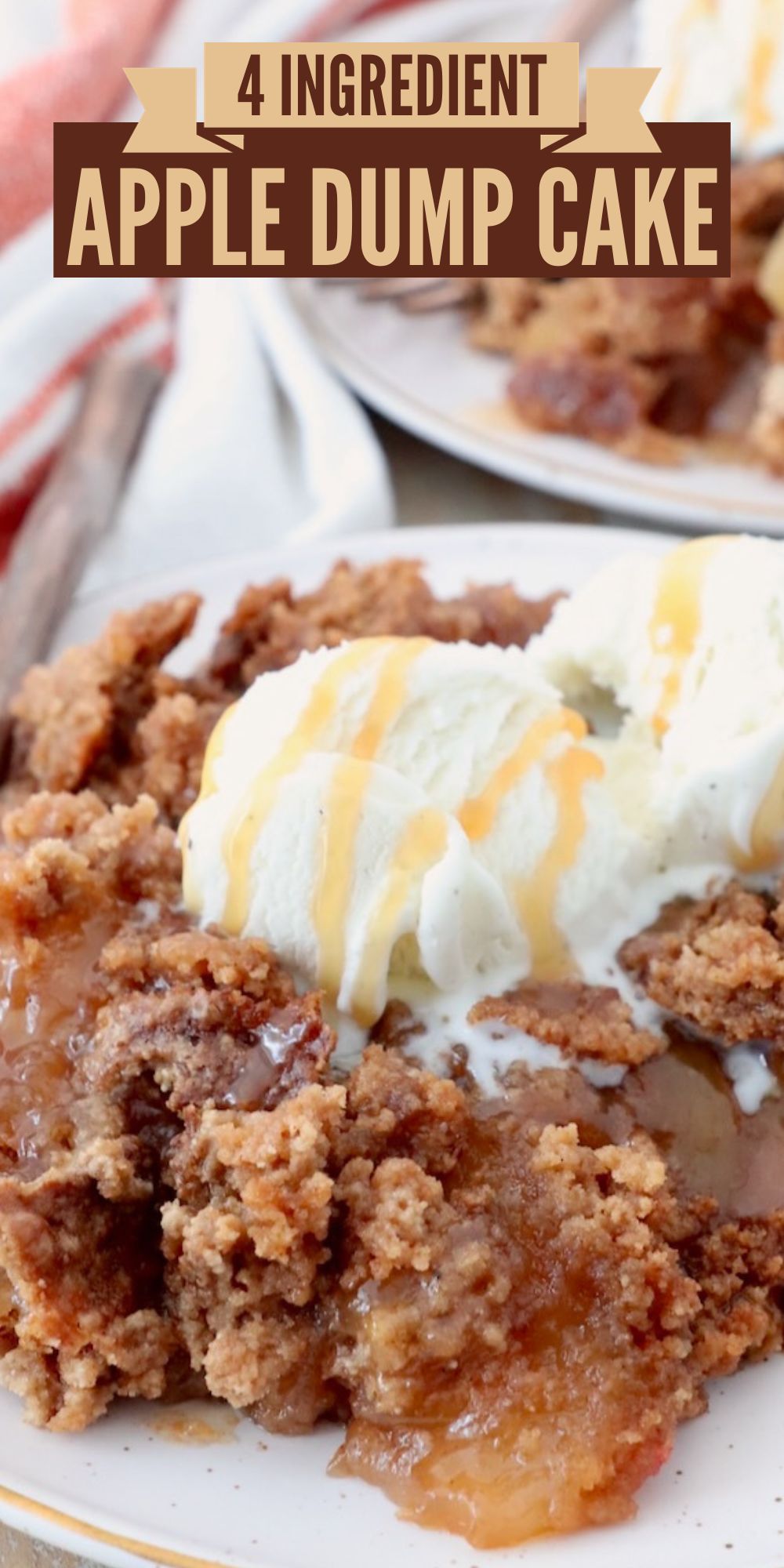 Caramel Apple Dump Cake Recipe (4 Ingredients!)