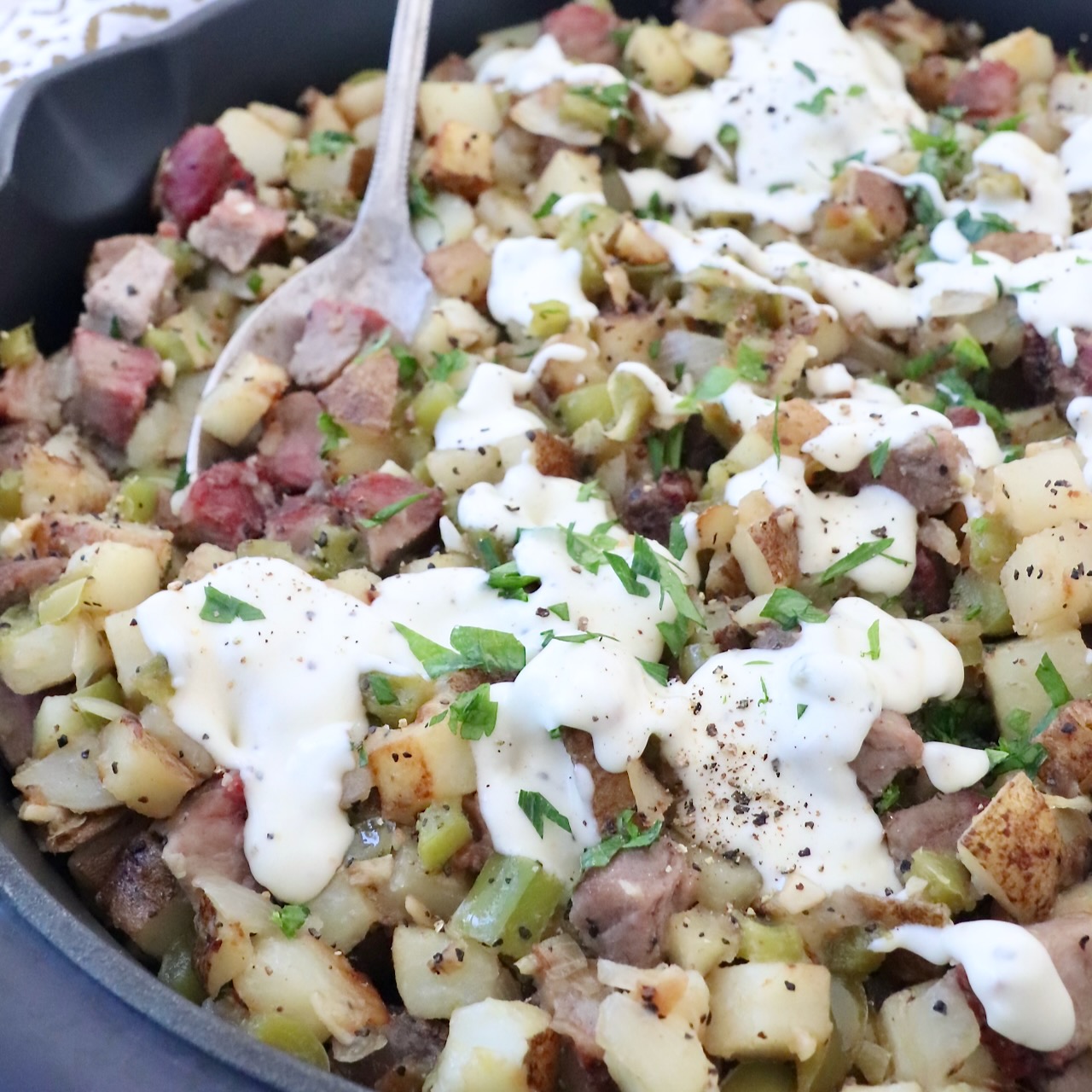 Cheesesteak Hash Recipe