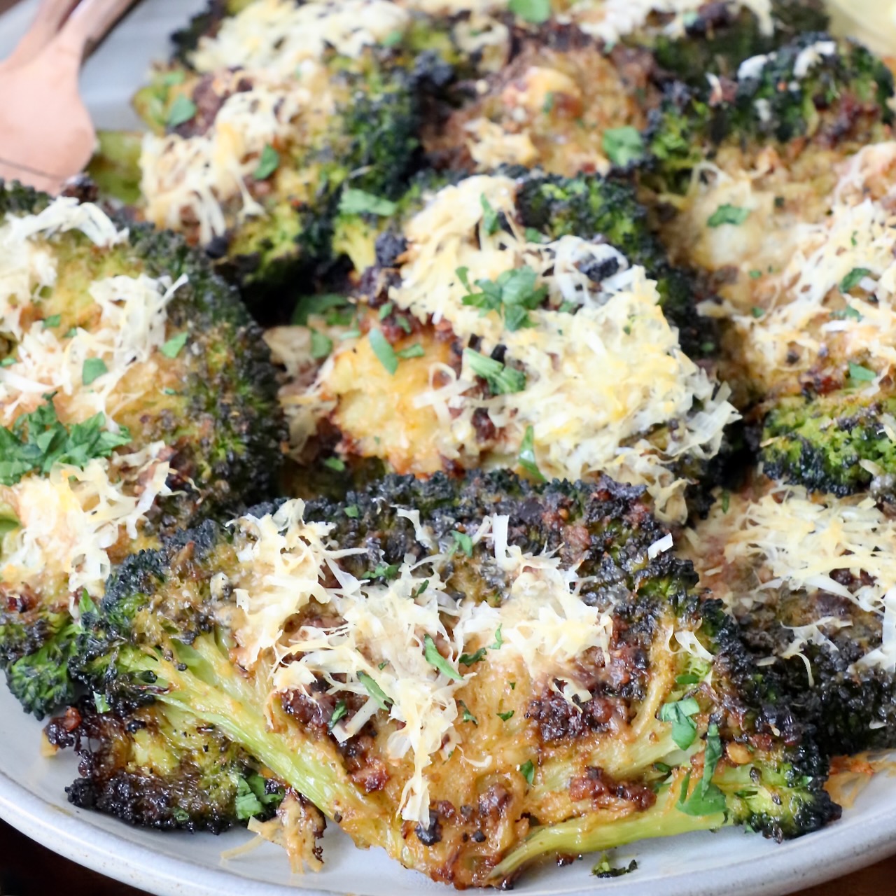 Parmesan Smashed Broccoli - WhitneyBond.com