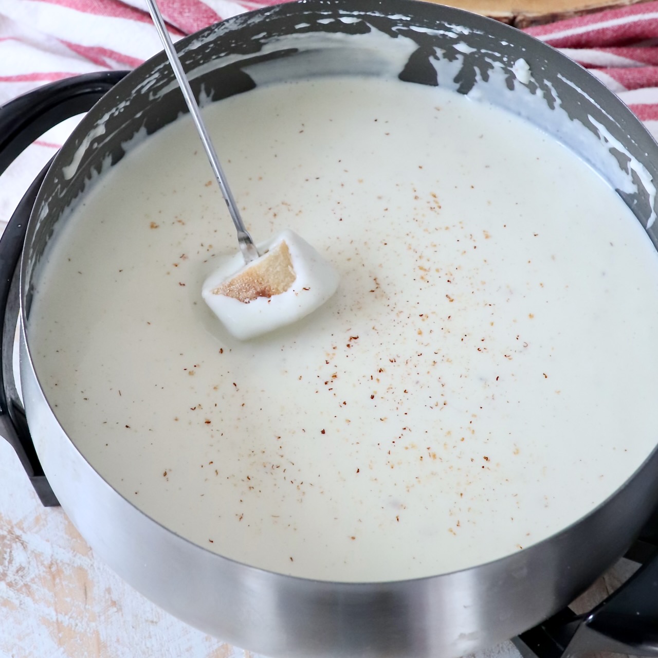 Easy Cheese Fondue for Two (the Best At Home Date Night!)