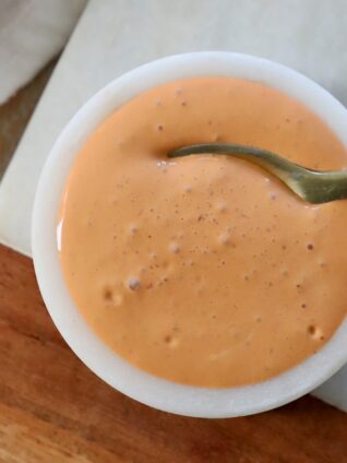 chipotle sauce in bowl with spoon