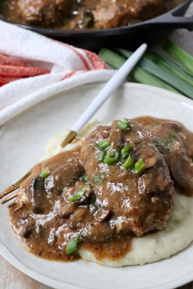 Homemade Salisbury Steak with Mushroom Gravy