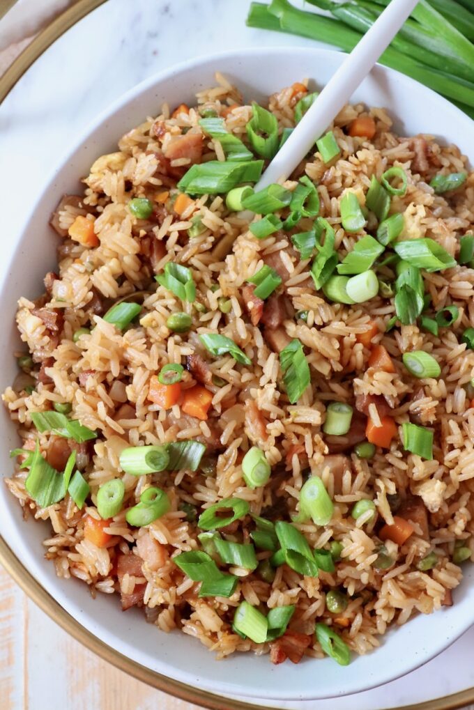 Ham Fried Rice (Easy 15 Minute Recipe)