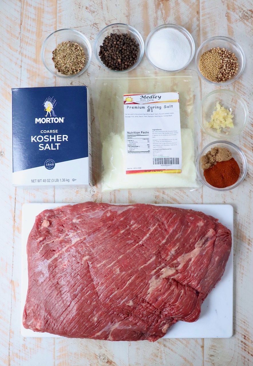 ingredients for homemade pastrami