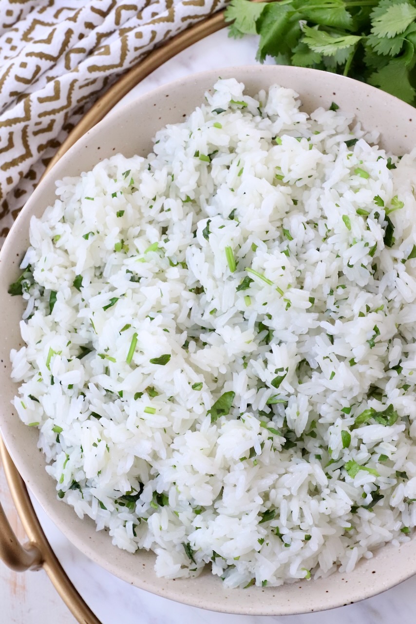 cilantro lime rice in bowl