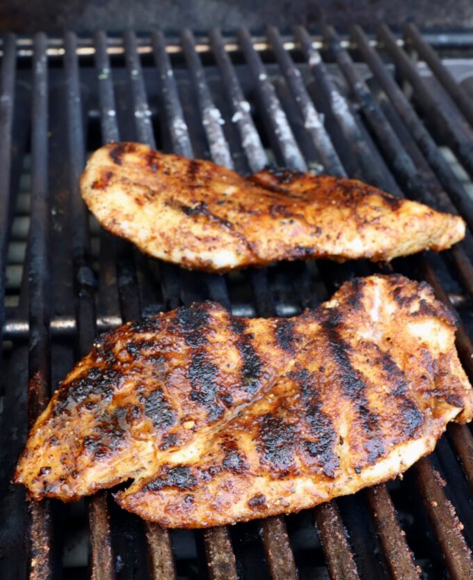 grilled chicken on grill