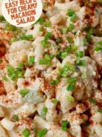 deviled egg pasta salad in bowl