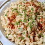 creamy macaroni salad in bowl