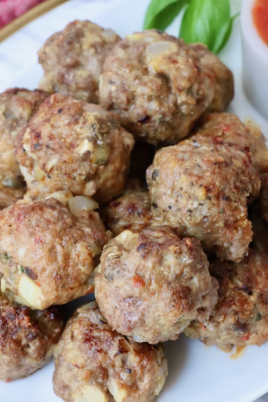 cooked meatballs on a plate