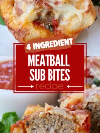 meatball sub bites on a plate