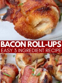 bacon roll ups on a plate