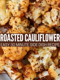 roasted cauliflower on a plate