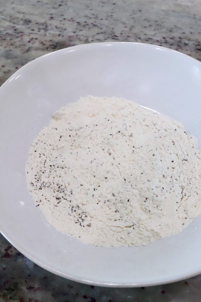 seasoned flour in a bowl