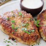 pan fried pork chop on a plate