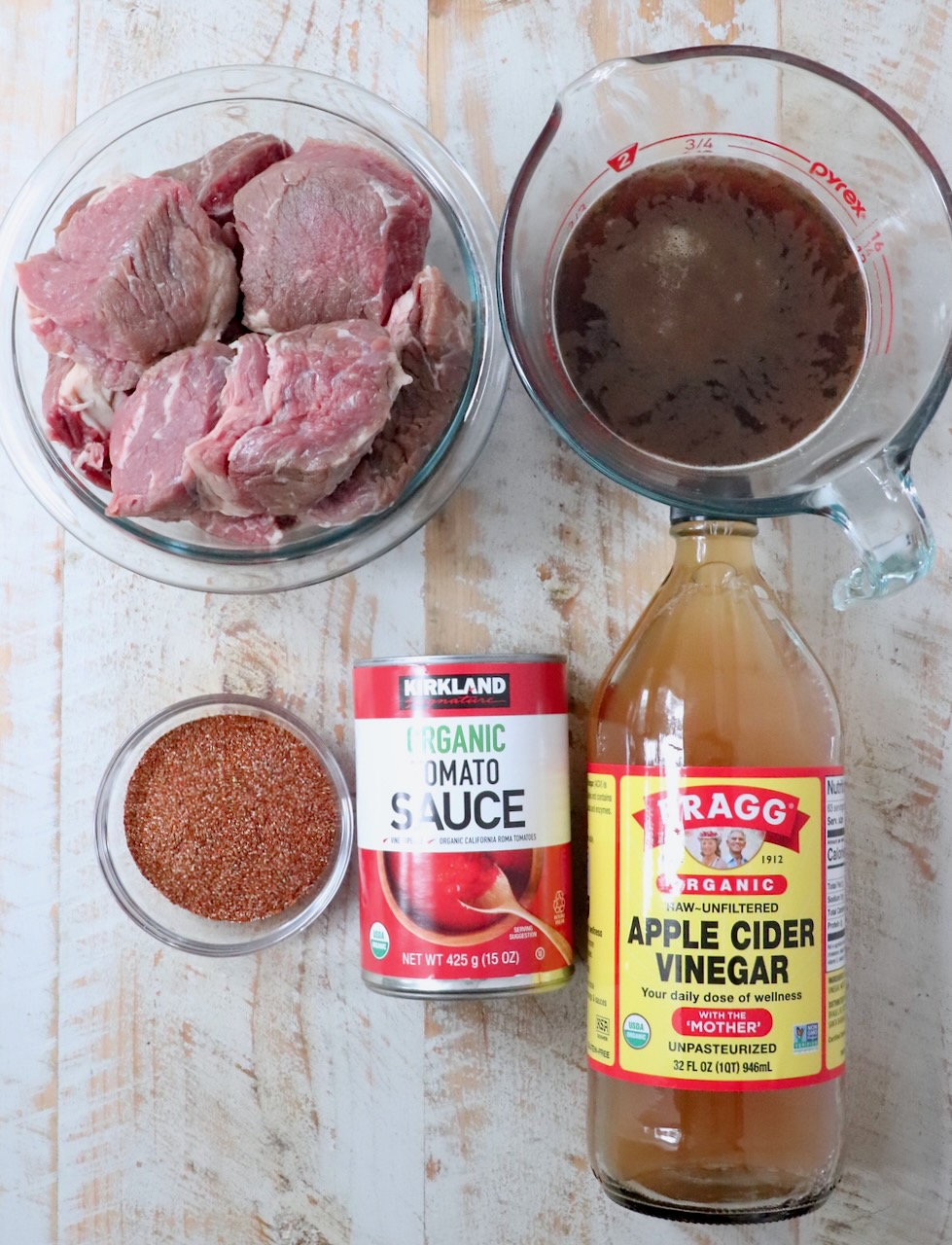 ingredients for Instant Pot beef birria