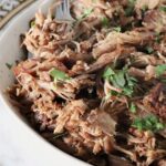 shredded pork carnitas in a bowl