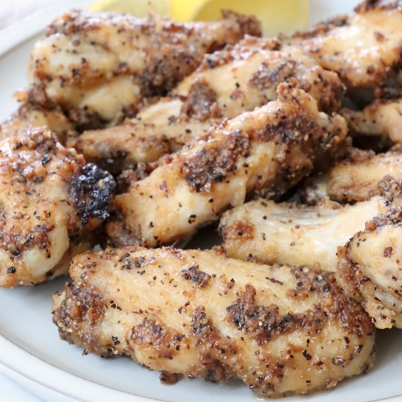 cooked chicken wings on a plate